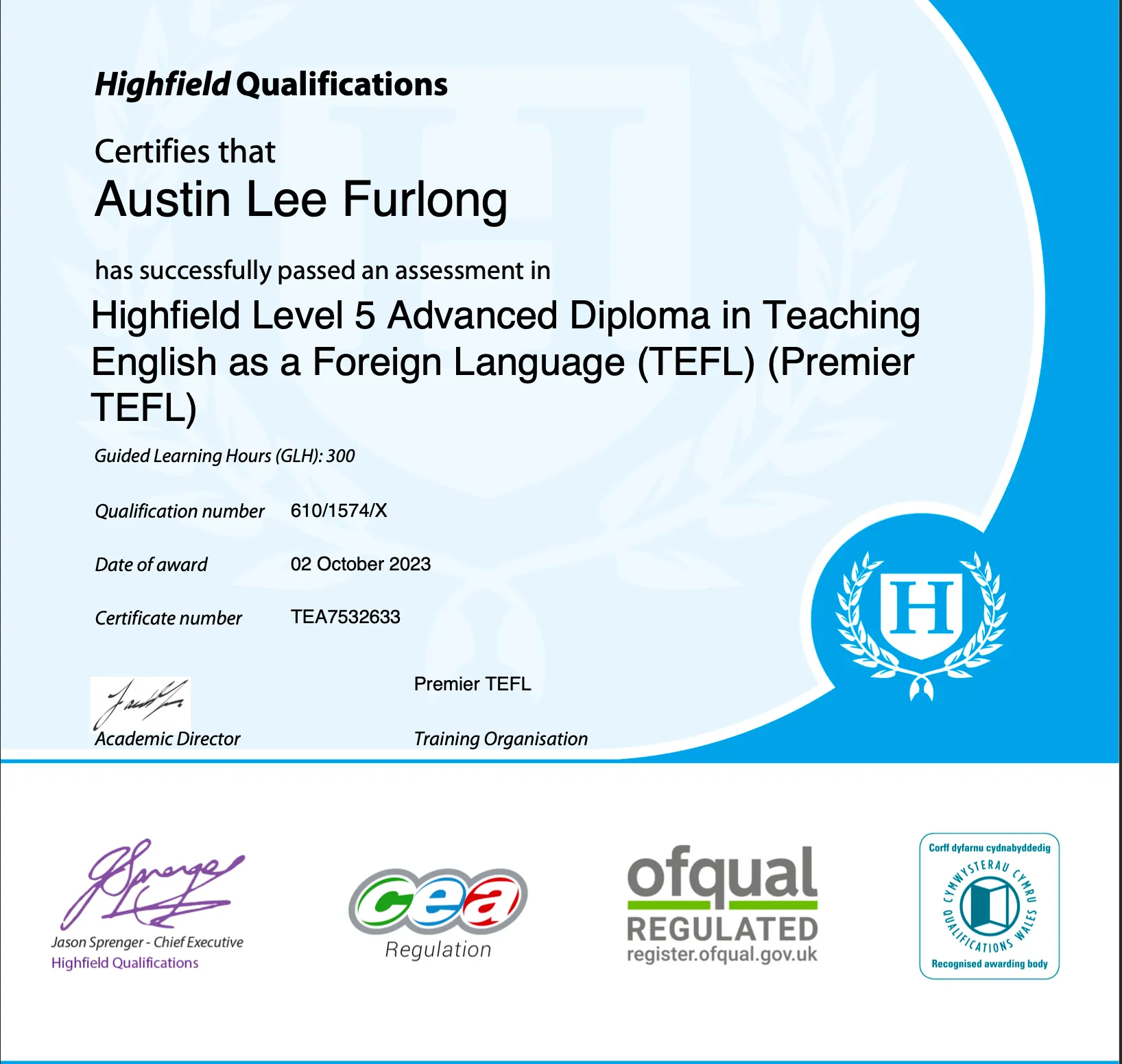 TEFL Certificate