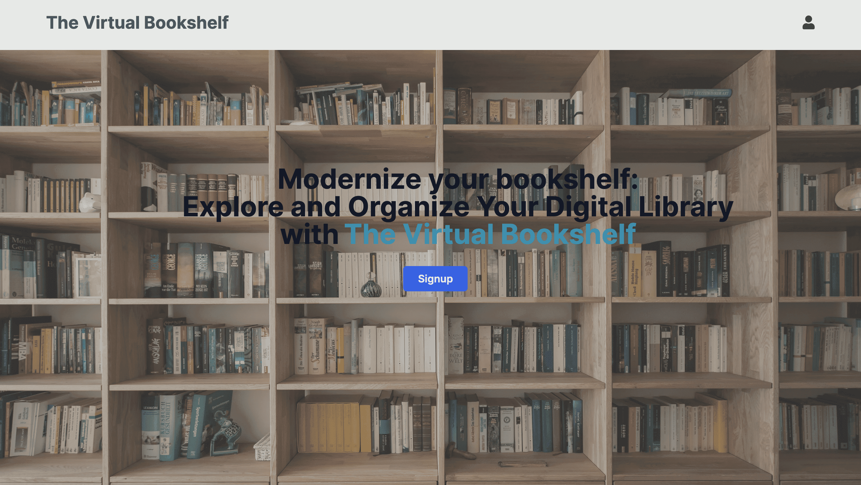 Photo of The Virtual Bookshelf project